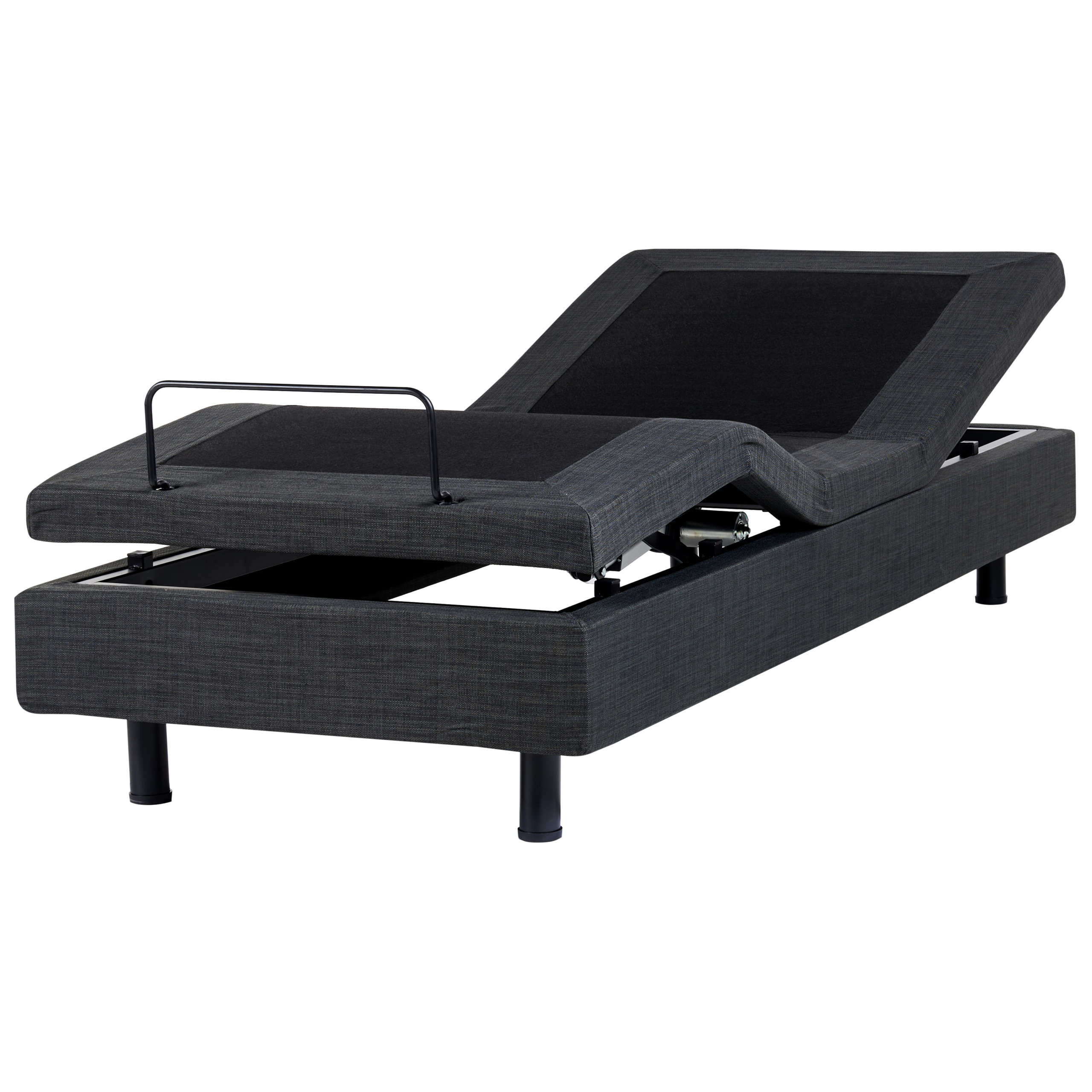 Säädettävä sänky ilman päätyä kangas DUKE 90 x 200 cm Tummanharmaa