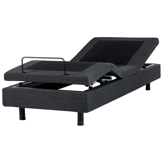 Säädettävä sänky ilman päätyä kangas DUKE 90 x 200 cm Tummanharmaa