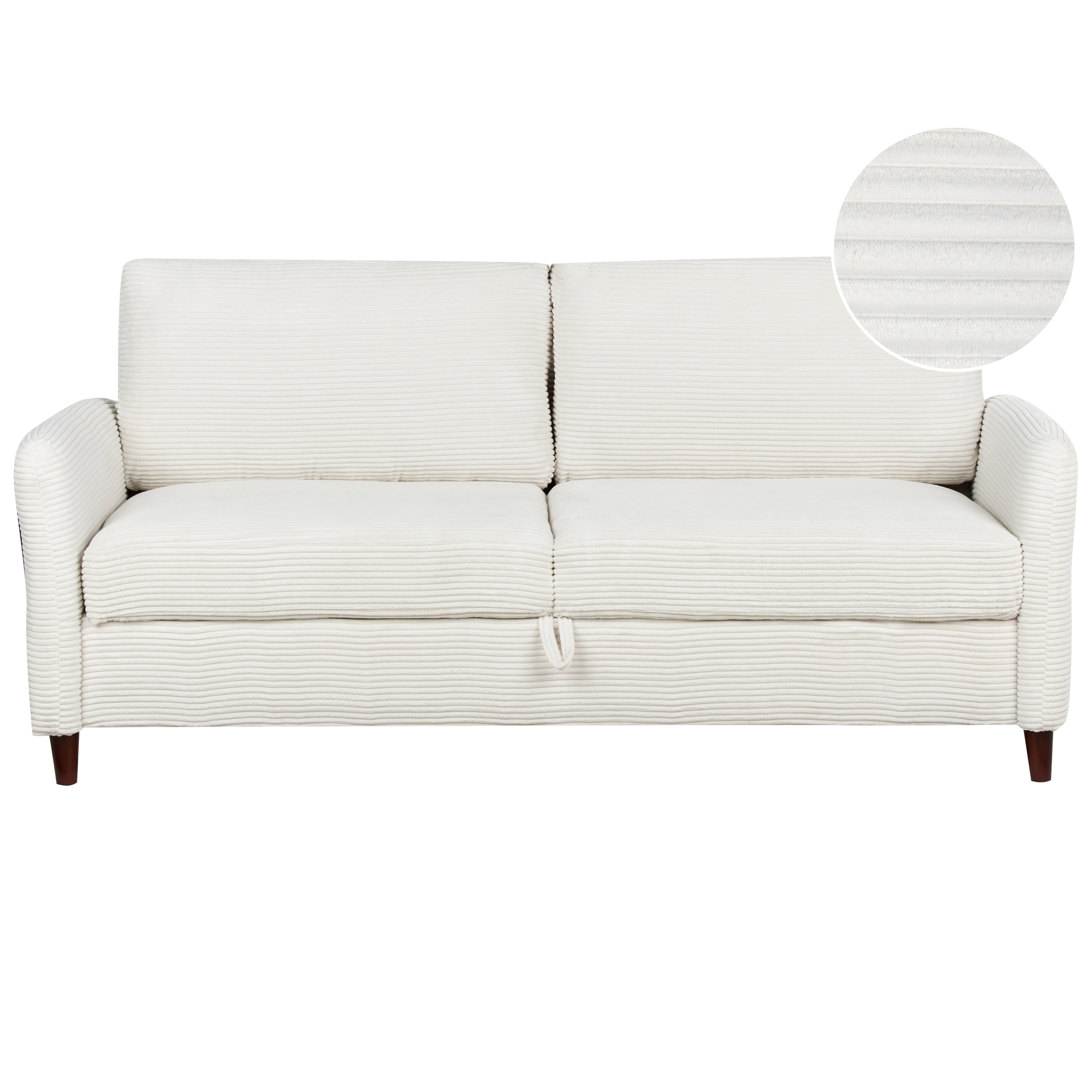 Sohva 3-istuttava MARE vakosametti Luonnonvalkoinen säilytystila