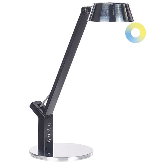Työpöydän LED-valaisin CHAMAELEON himmentimellä metalli Hopea