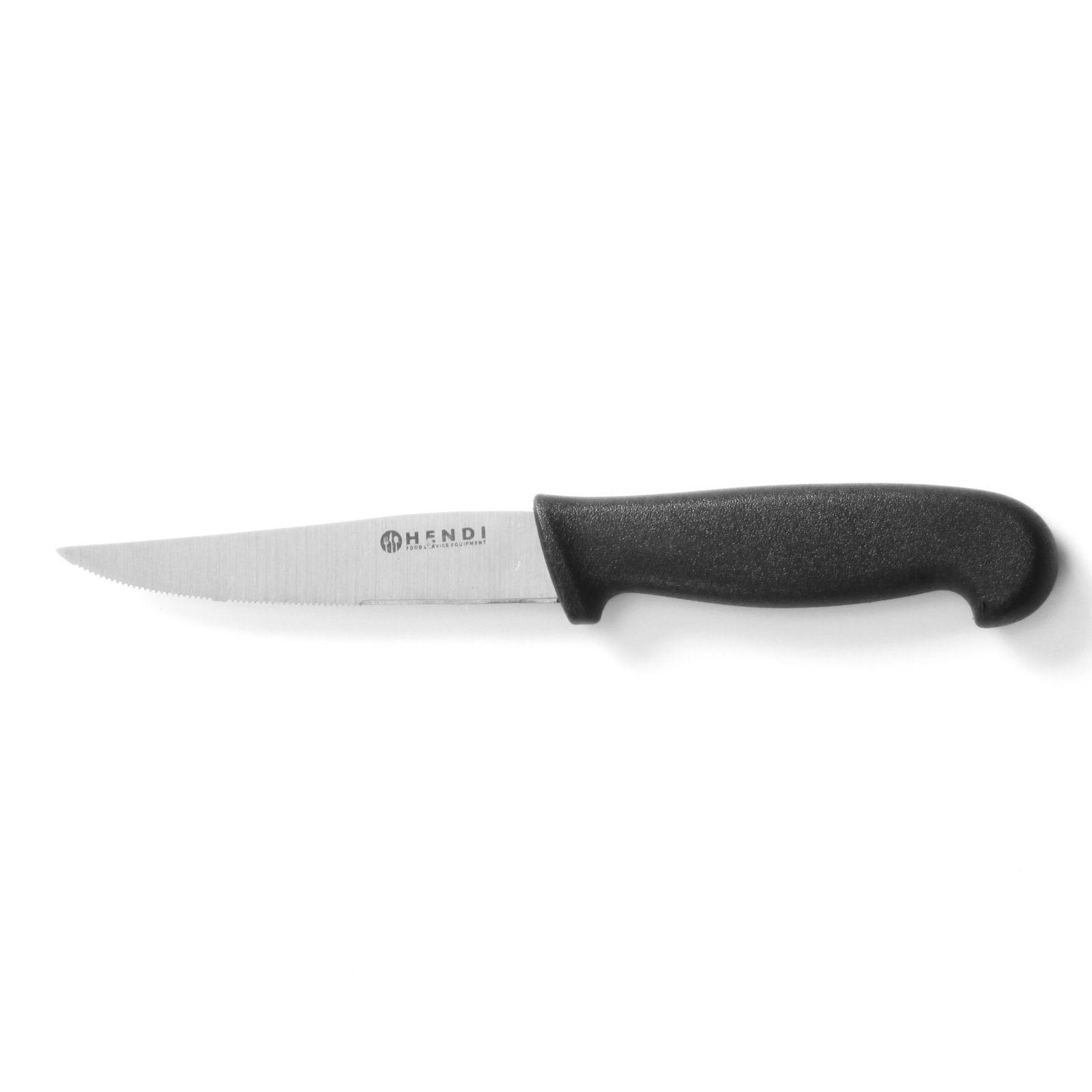 Ammattimainen sahalaitainen yleisveitsi, musta HACCP, 100 mm - Hendi 842102