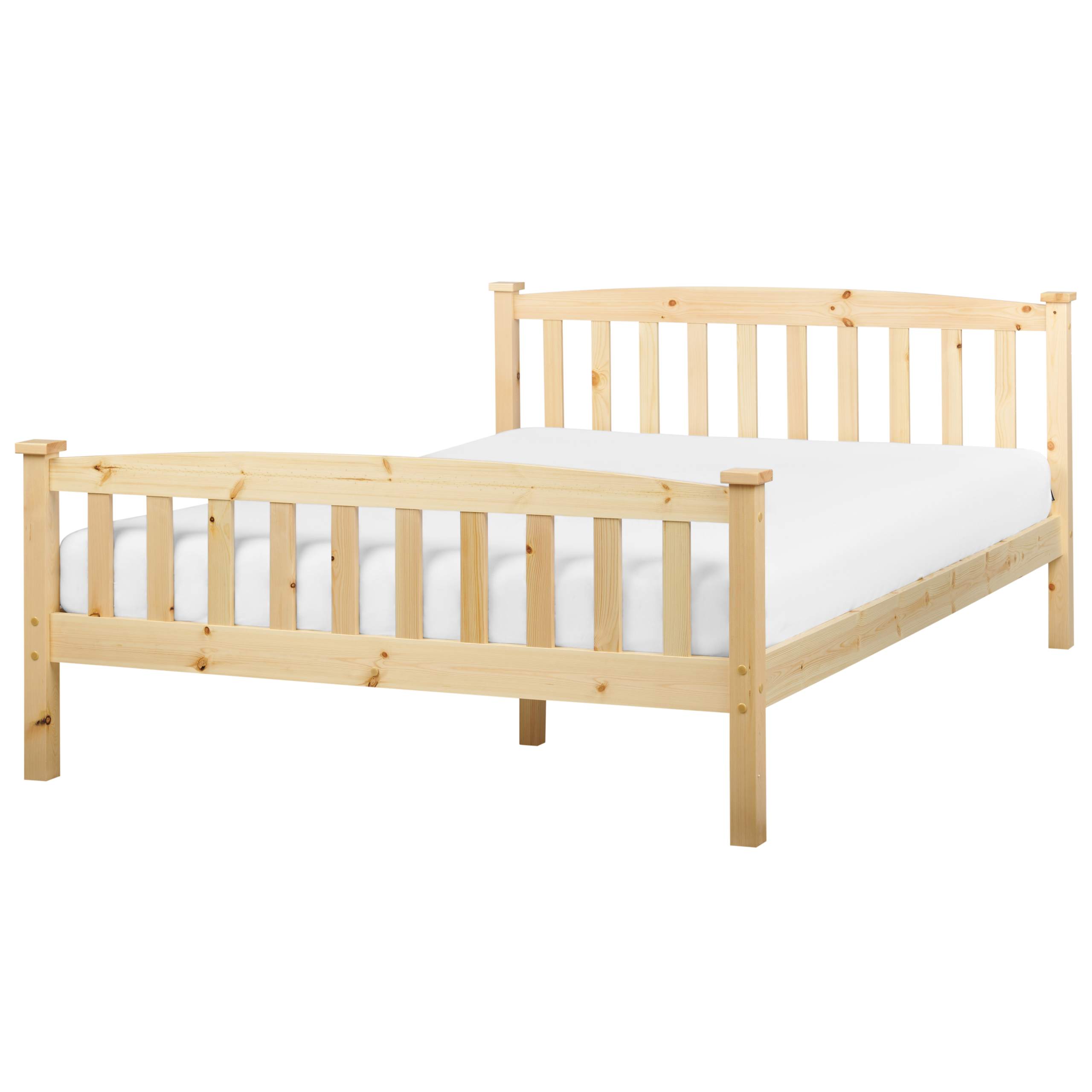 Sänky mänty GIVERNY 140 x 200 cm Vaaleanruskea