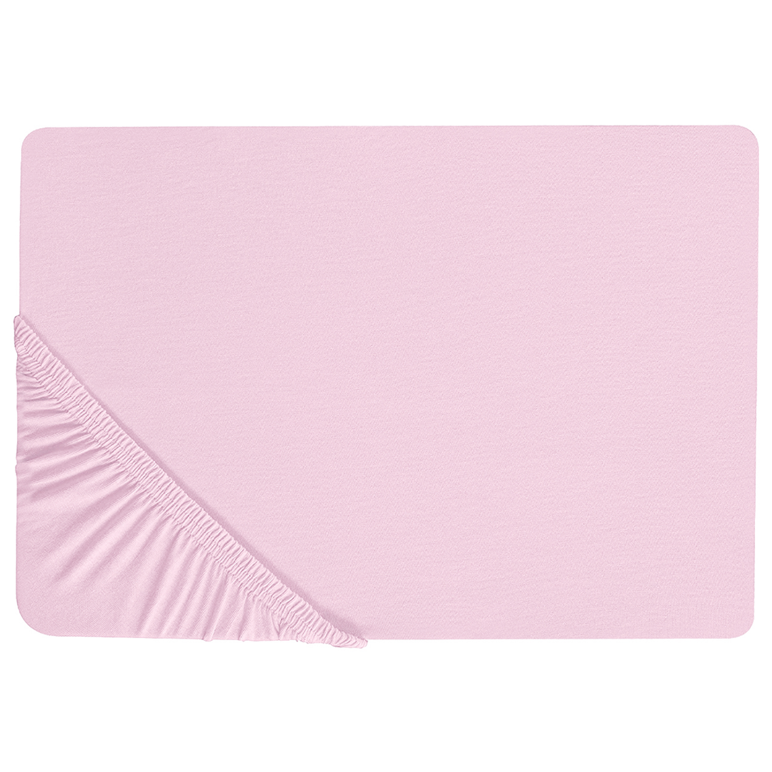 Muotoonommeltu lakana JANBU puuvilla 90 x 200 cm Pastellipinkki