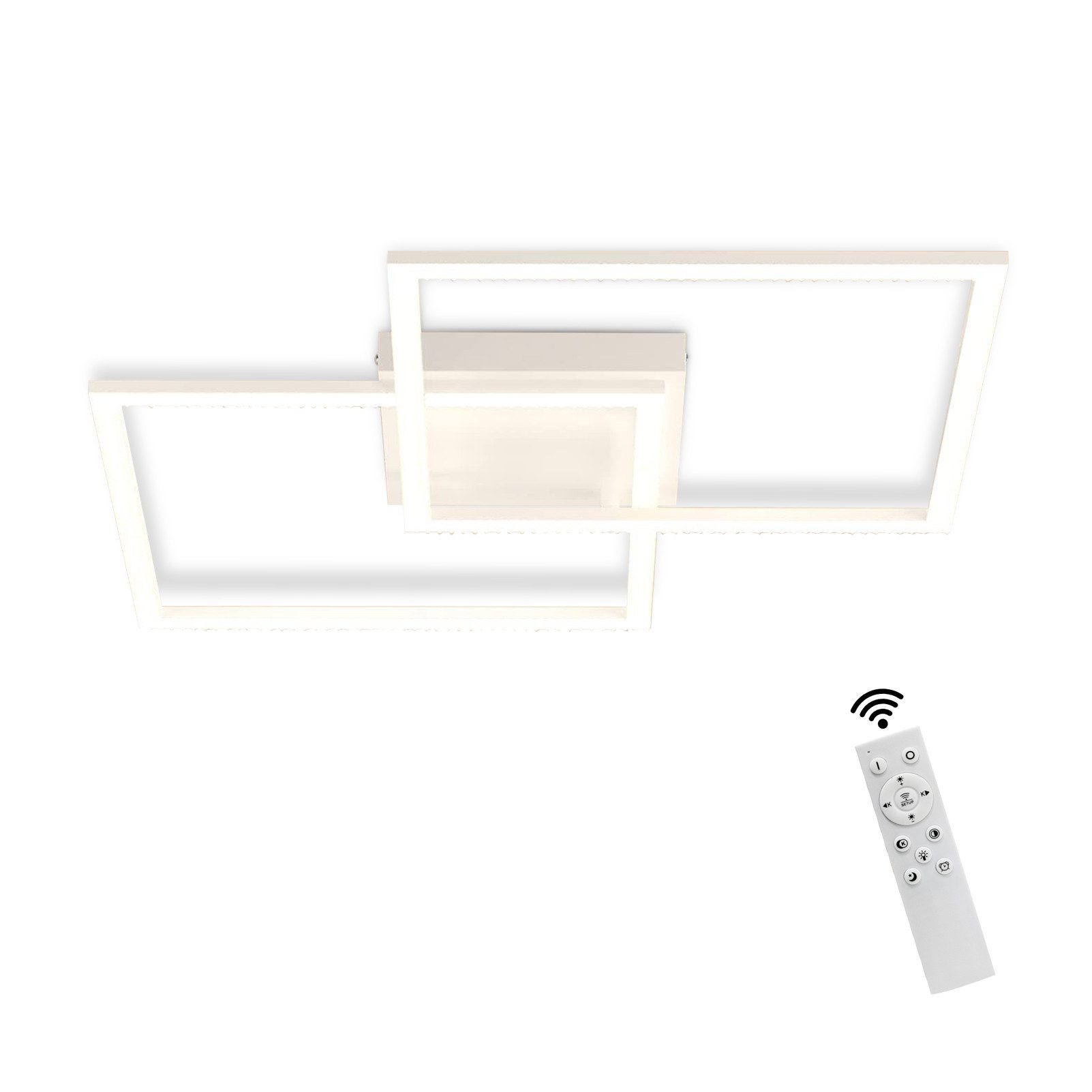 NETTLIFE LED-kattovalaisin, himmennettävä olohuone, moderni muotoiluKaukosäätimellä 52WKeittiön lamppu, makuuhuone ruokailuhuoneKeittiö