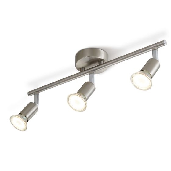 NETTLIFE 3 modernia eteisen kattokohdevalaisinta GU10 330° kääntyvä ruostumattomasta teräksestä valmistettu lamppu olohuoneeseen ilman lamppua