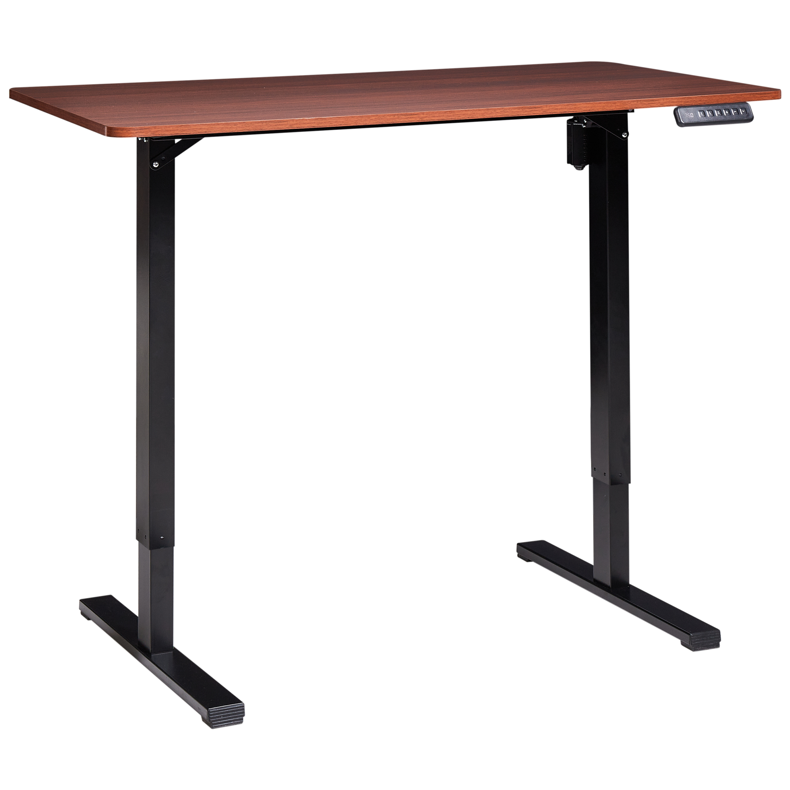 Sähkösäädettävä työpöytä TAVARES Ruskea/musta 120 cm 60 cm