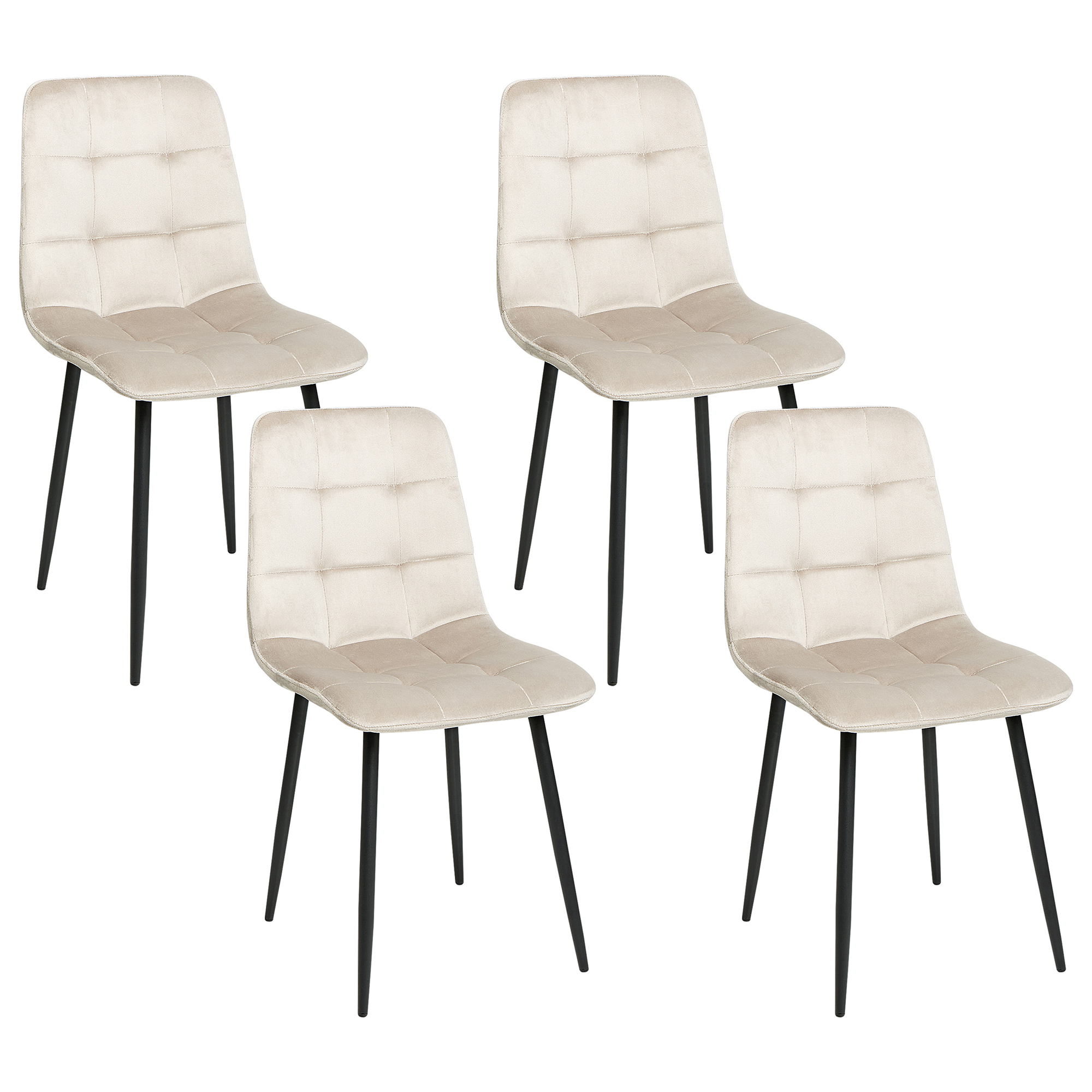 Ruokatuolisetti 4 kpl POWELL Sametti Beige