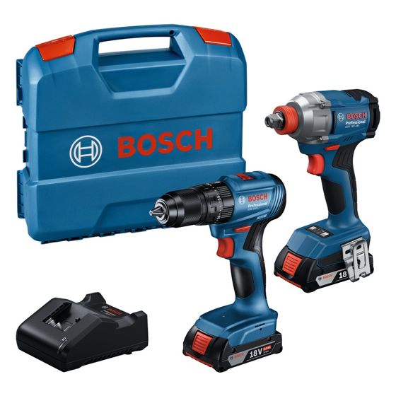 Bosch GDX 18V-285 + GSB 185-LI -Akkutyökalusetti 2x 2,0 Ah