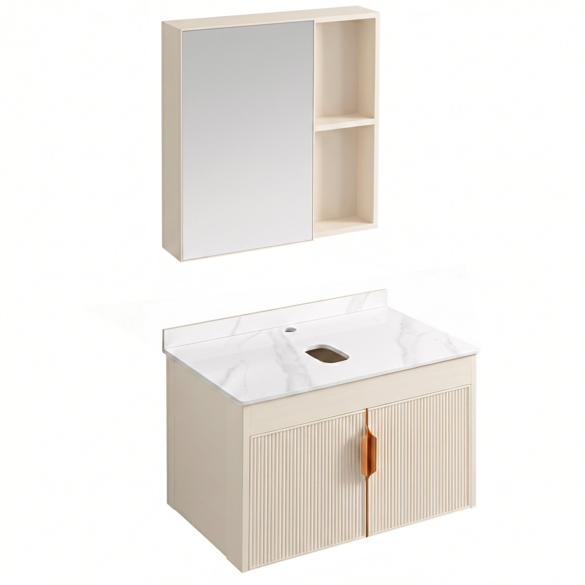 REA Kylpyhuonekalustesarja tasolla TOP AA147 MODO 60cm Beige, 48X60XCM