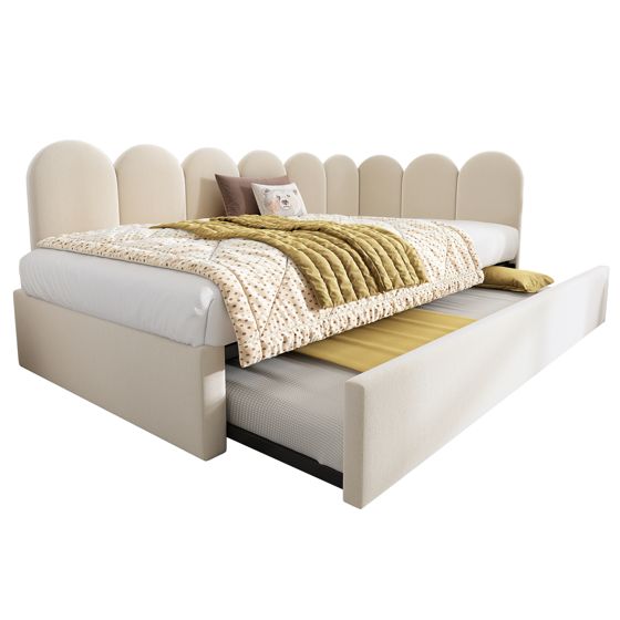 sänky 90x200 cm turva-aidat säädettävä säilytystila beige sametti
