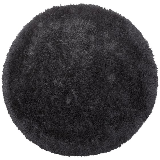 Korkeanukkainen matto CIDE Musta ø 140 cm