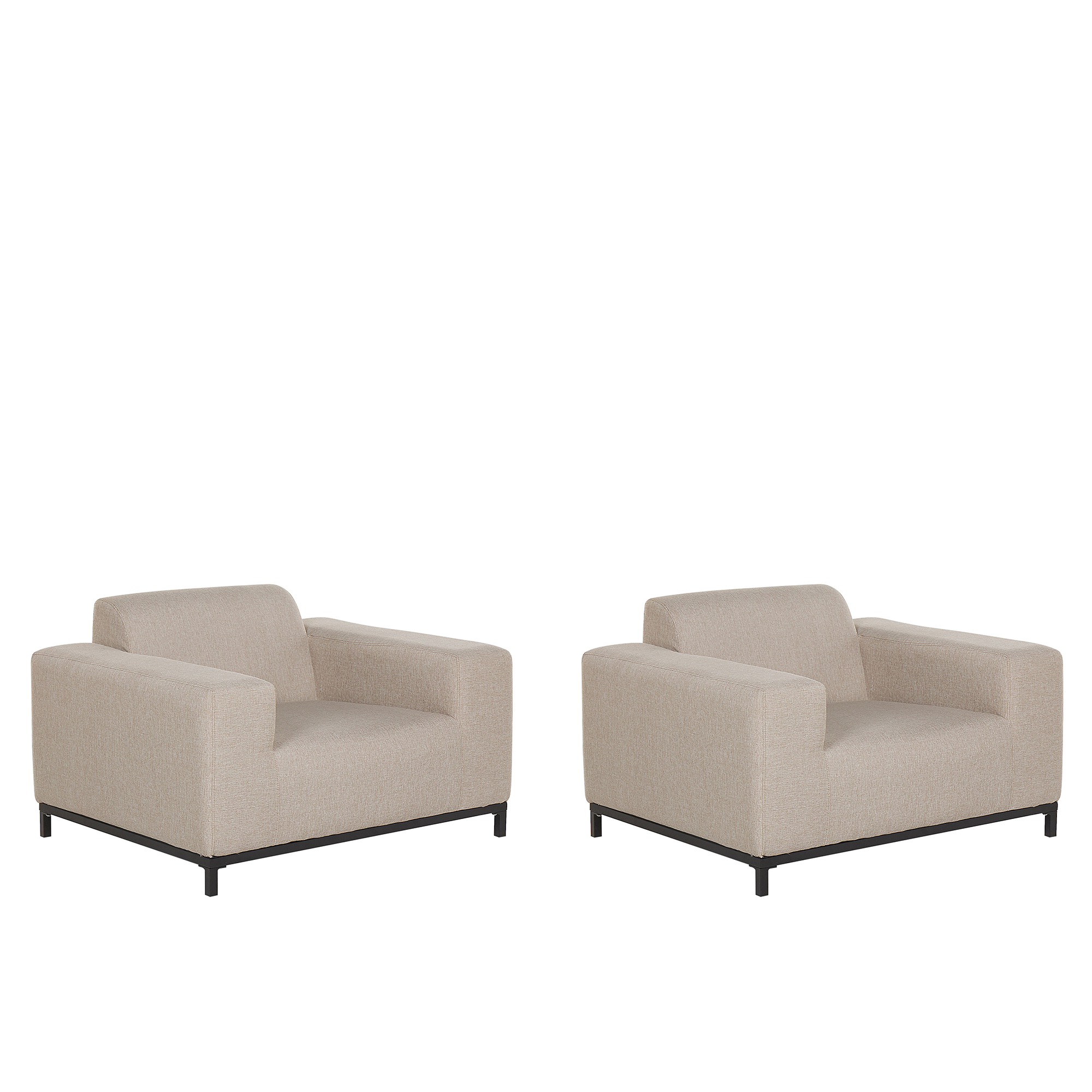 Nojatuolisetti 2 kpl ROVIGO Kangas Beige