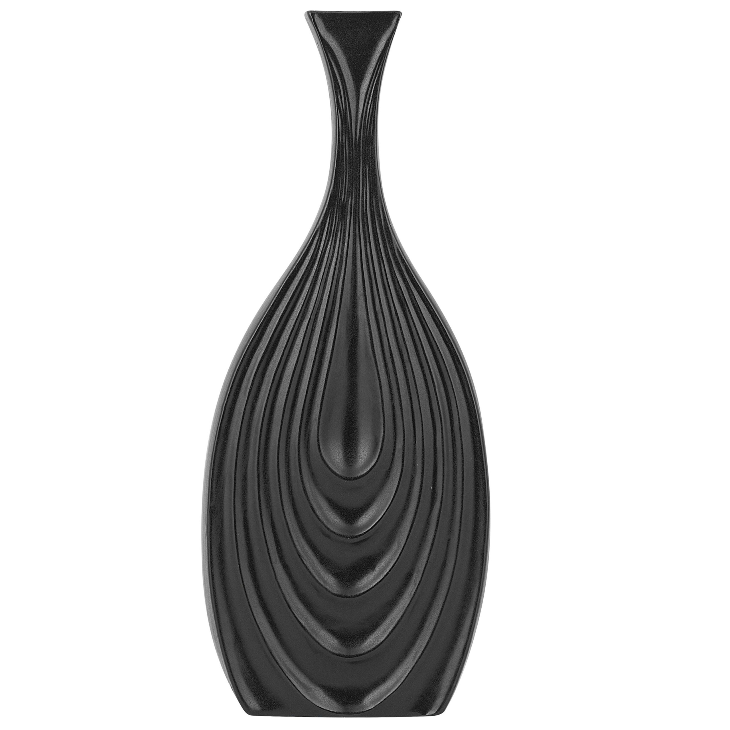 Koristemaljakko THAPSUS 39 cm Keramiikka Musta