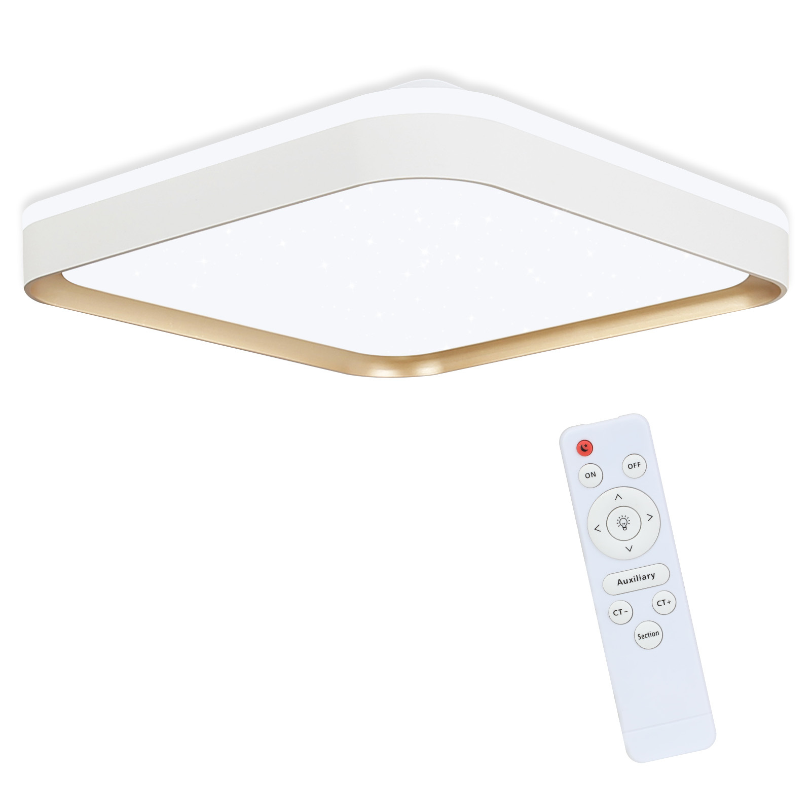 NETTLIFE LED-kattovalaisin, himmennettävä makuuhuonevalaisinKaukosäätimellä 30 cm moderniKeittiövalaisin 32W neliönmuotoinen, olohuonevalaisin