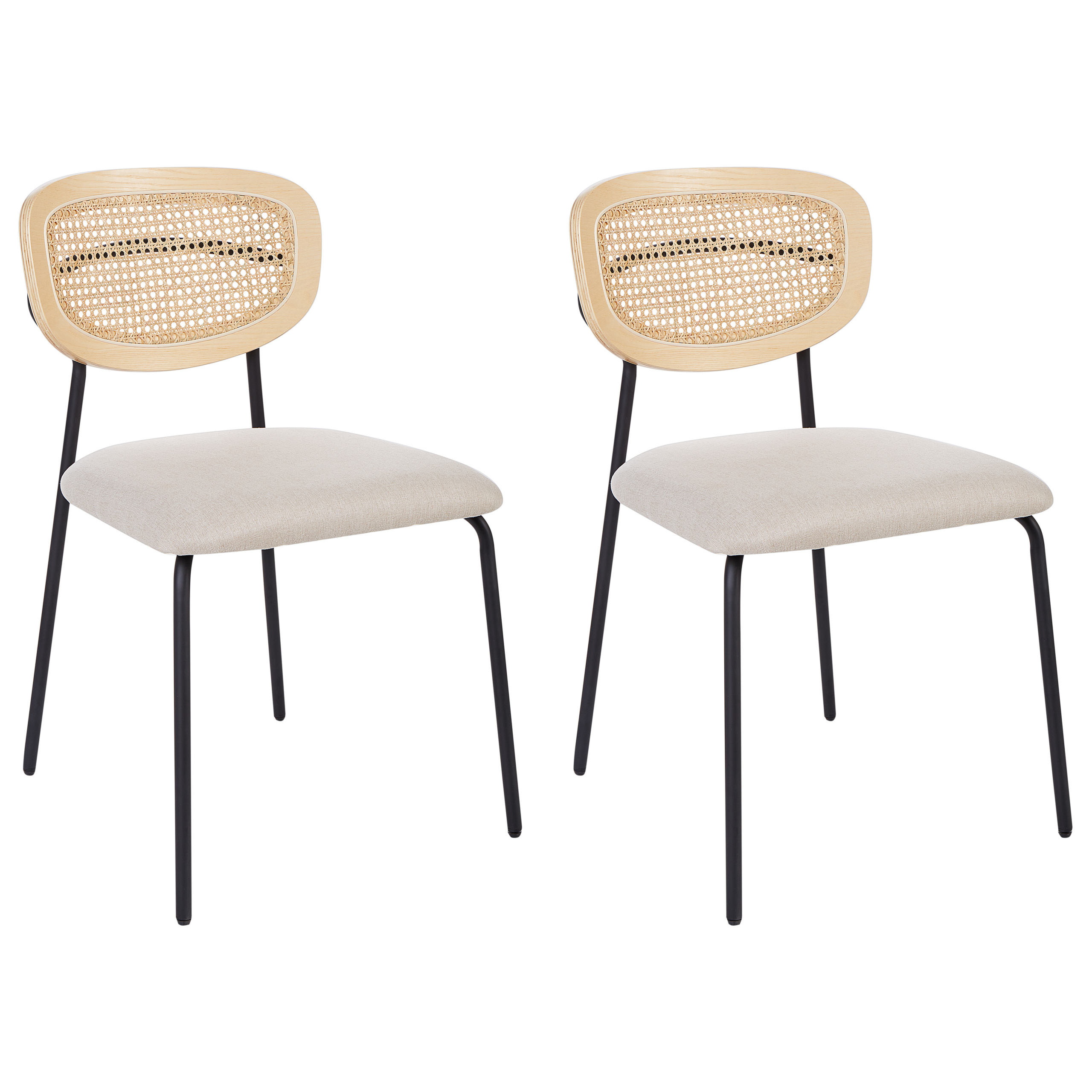 Ruokatuolisetti 2 kpl MAYETTA Metalli Vaaleanbeige