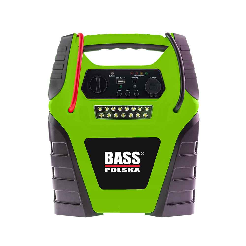 Käynnistin + kompressori + LED-lamppu + USB-laturi