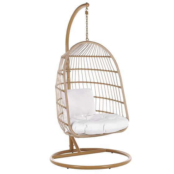 Riipputuoli jalustalla ALLERA polyrottinki Beige