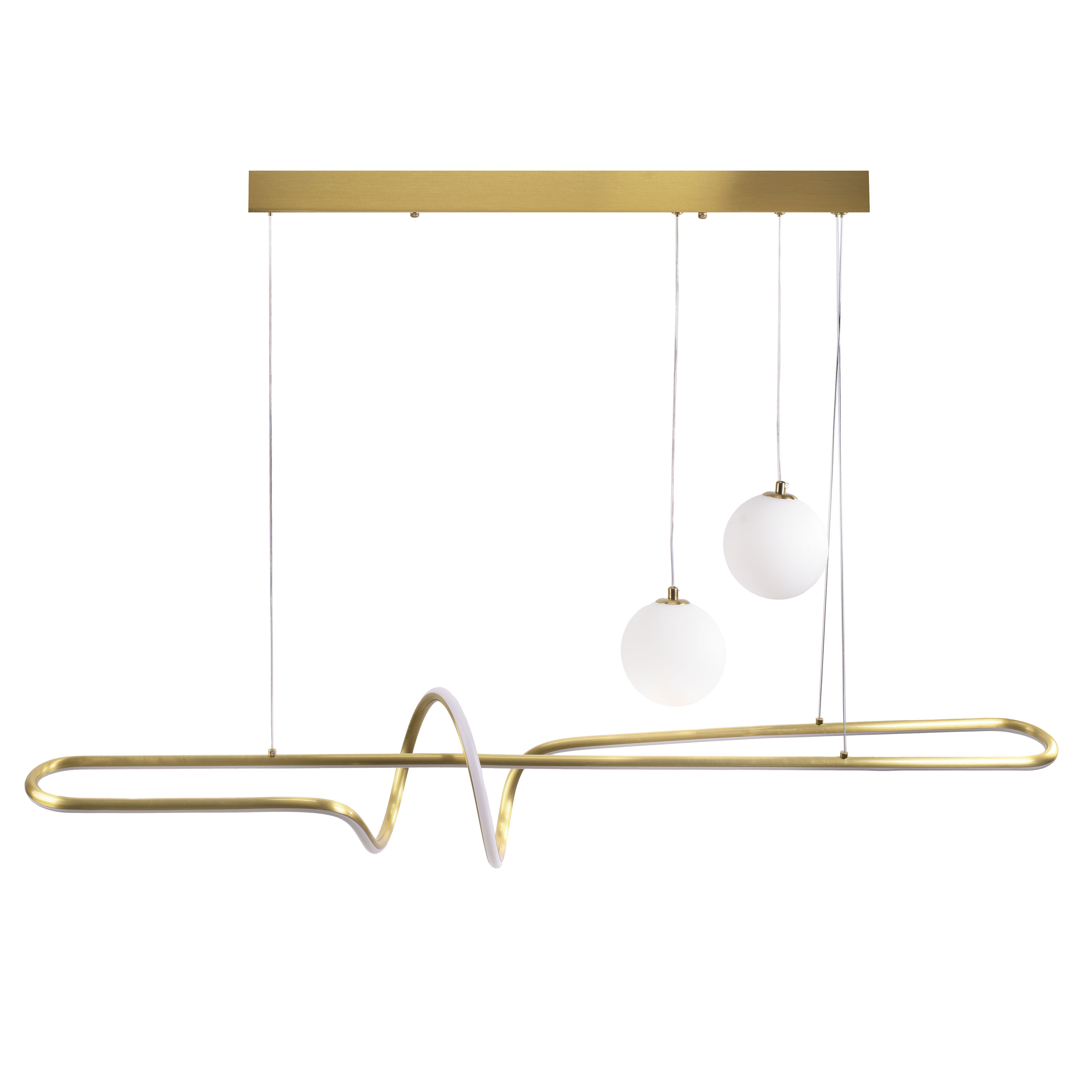 TOOLIGHT riippuvalaisin LHJ039-CP kulta, harjattu kulta, 120x19x100cm