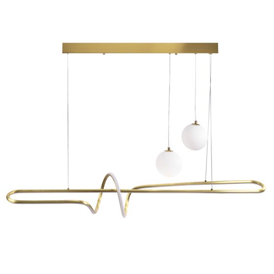 TOOLIGHT riippuvalaisin LHJ039-CP kulta, harjattu kulta, 120x19x100cm