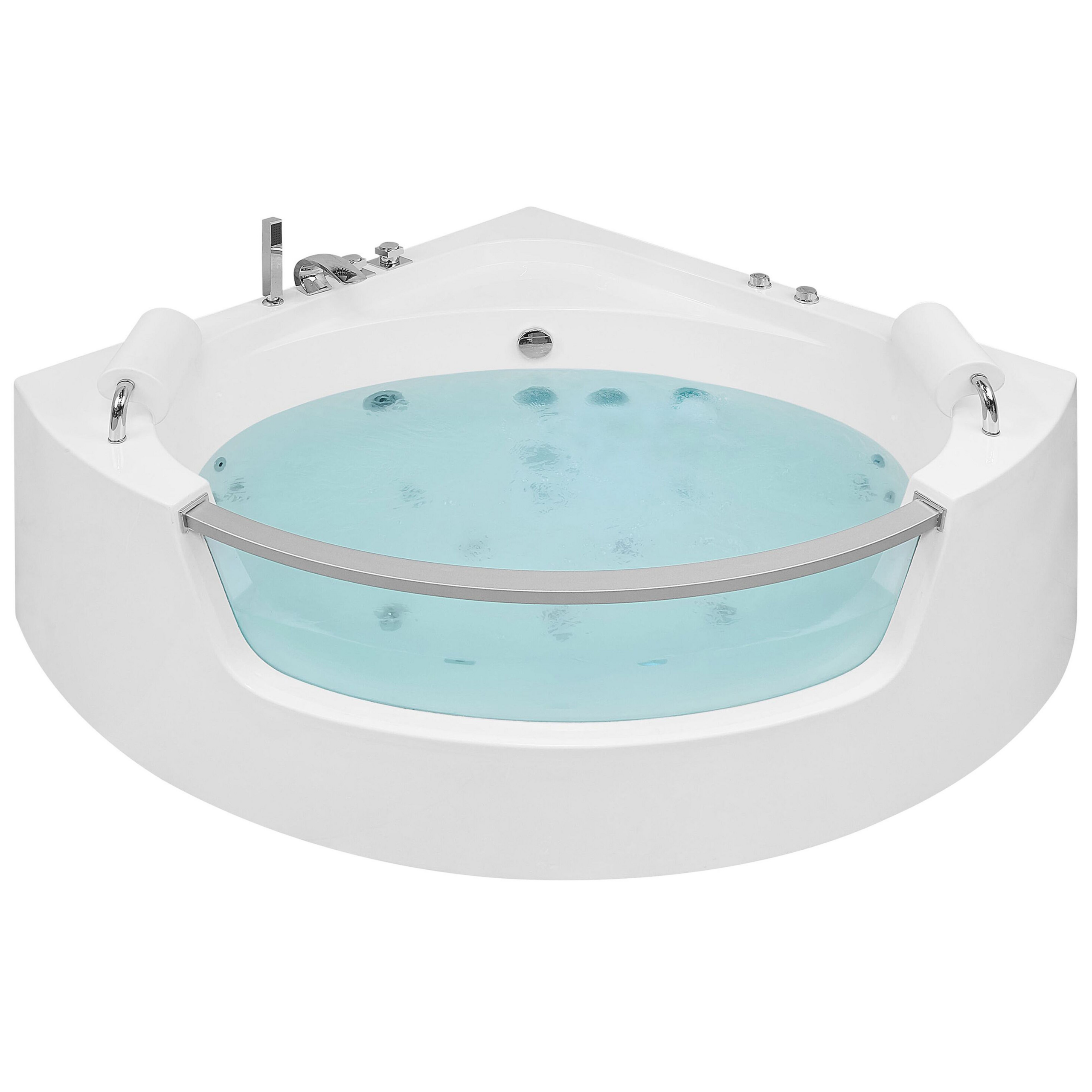 Kulmaporeamme LED-valolla MANGLE 187 x 136 cm Valkoinen