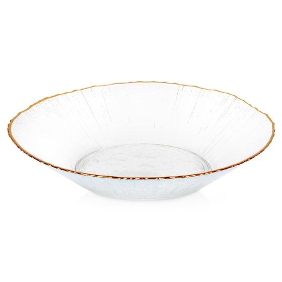 Kultainen lasinen salaattikulho 20,5 cm, 500 ml