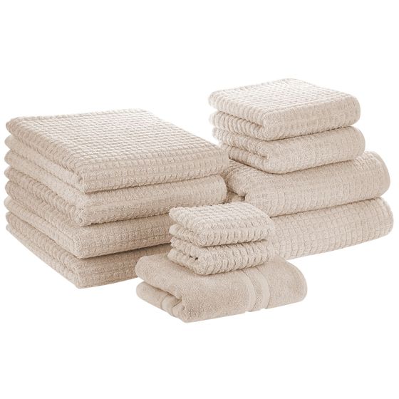 Pyyhesetti 11 kpl ATAI Puuvilla Beige