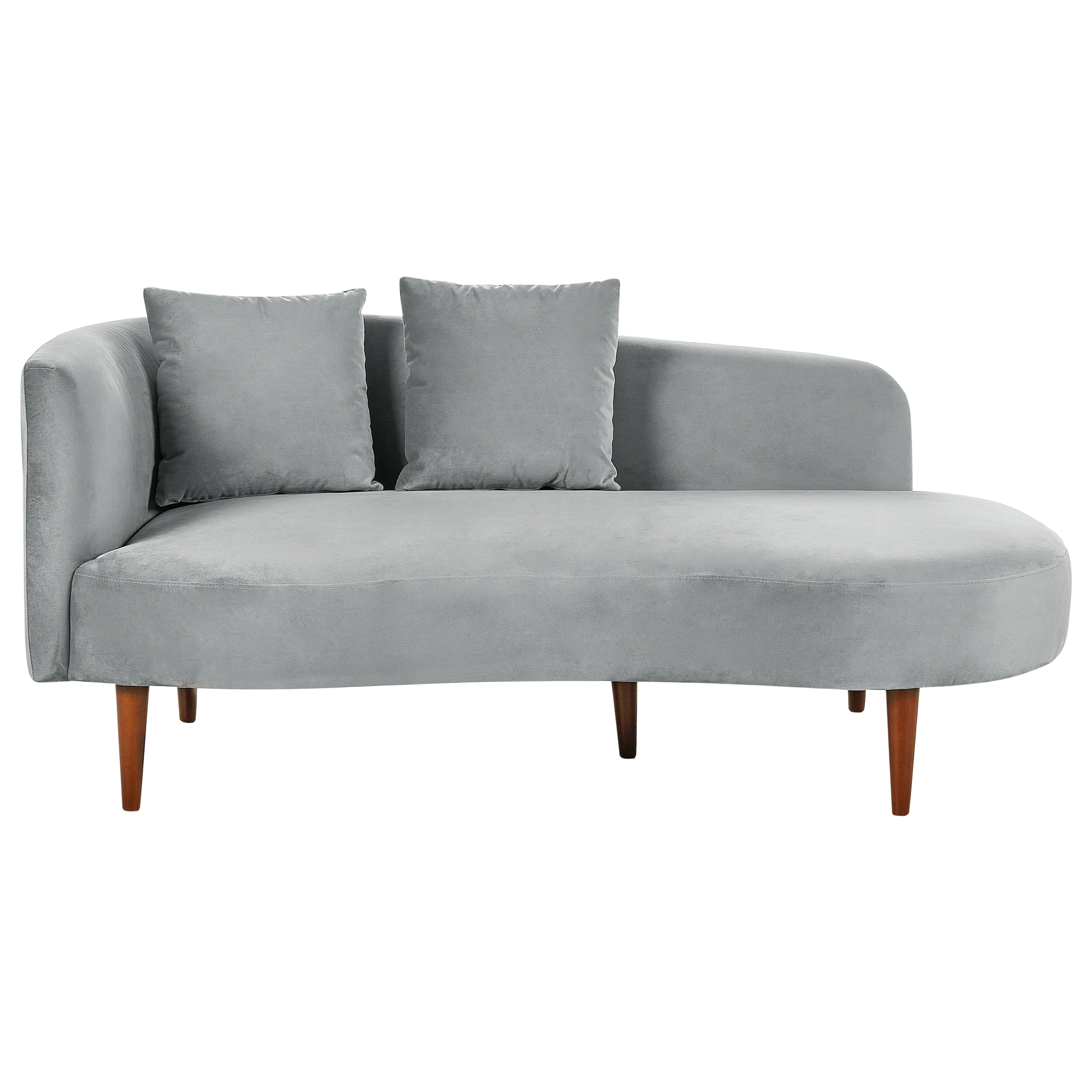 Divaani vasen CHAUMONT sametti Vaaleanharmaa