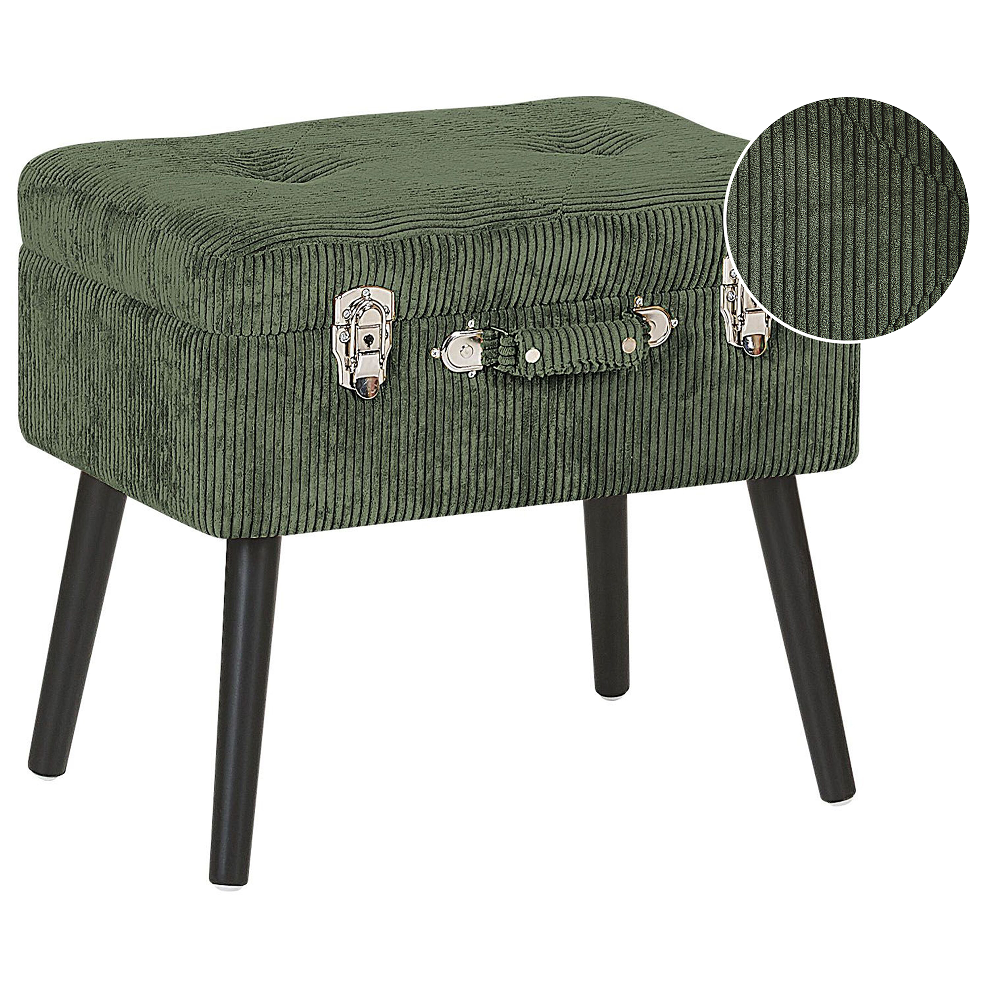 Säilytysjakkara MALLARD Vakosametti Tummanvihreä