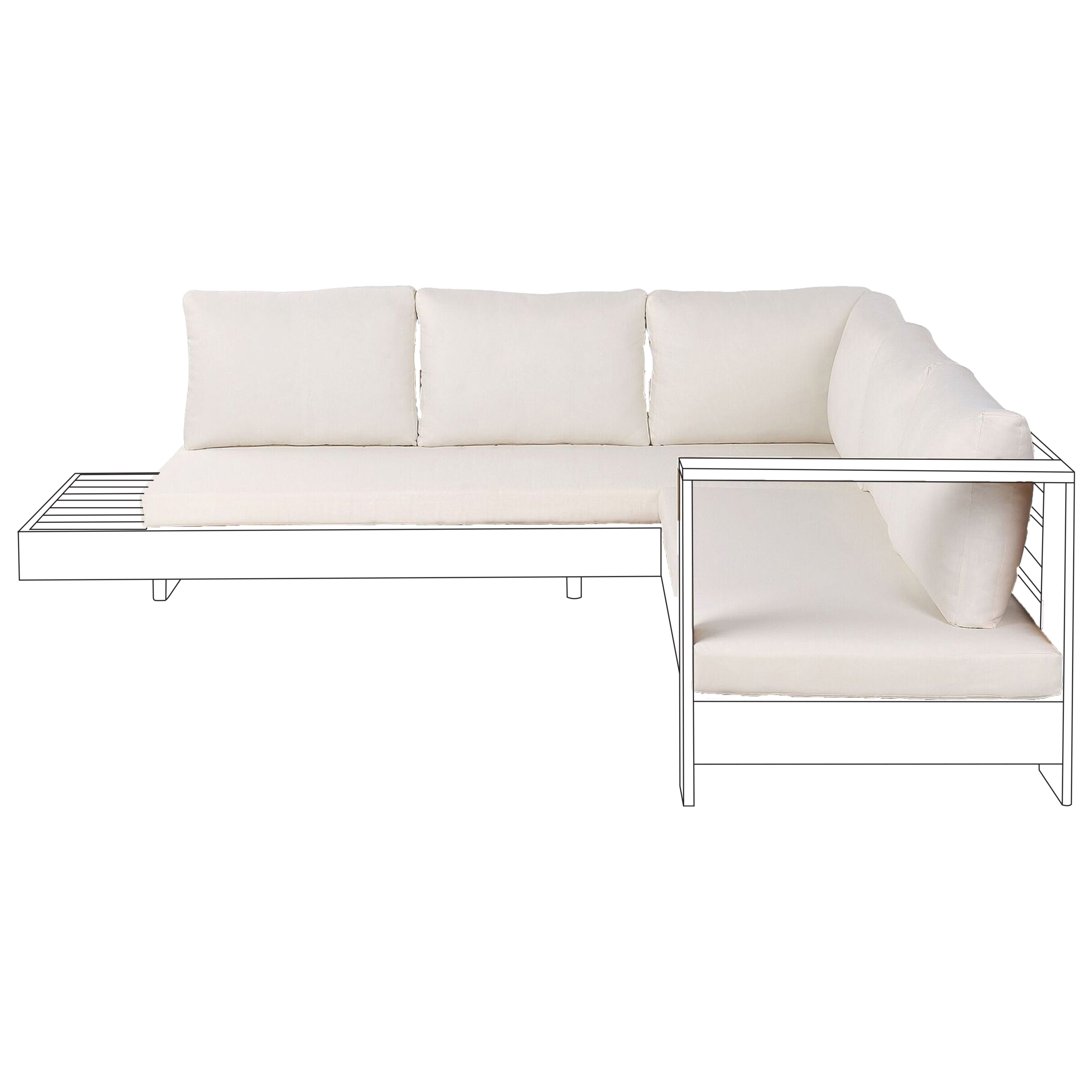 Ulkotyynyjen päällissetti MARETTIMO Luonnonvalkoinen