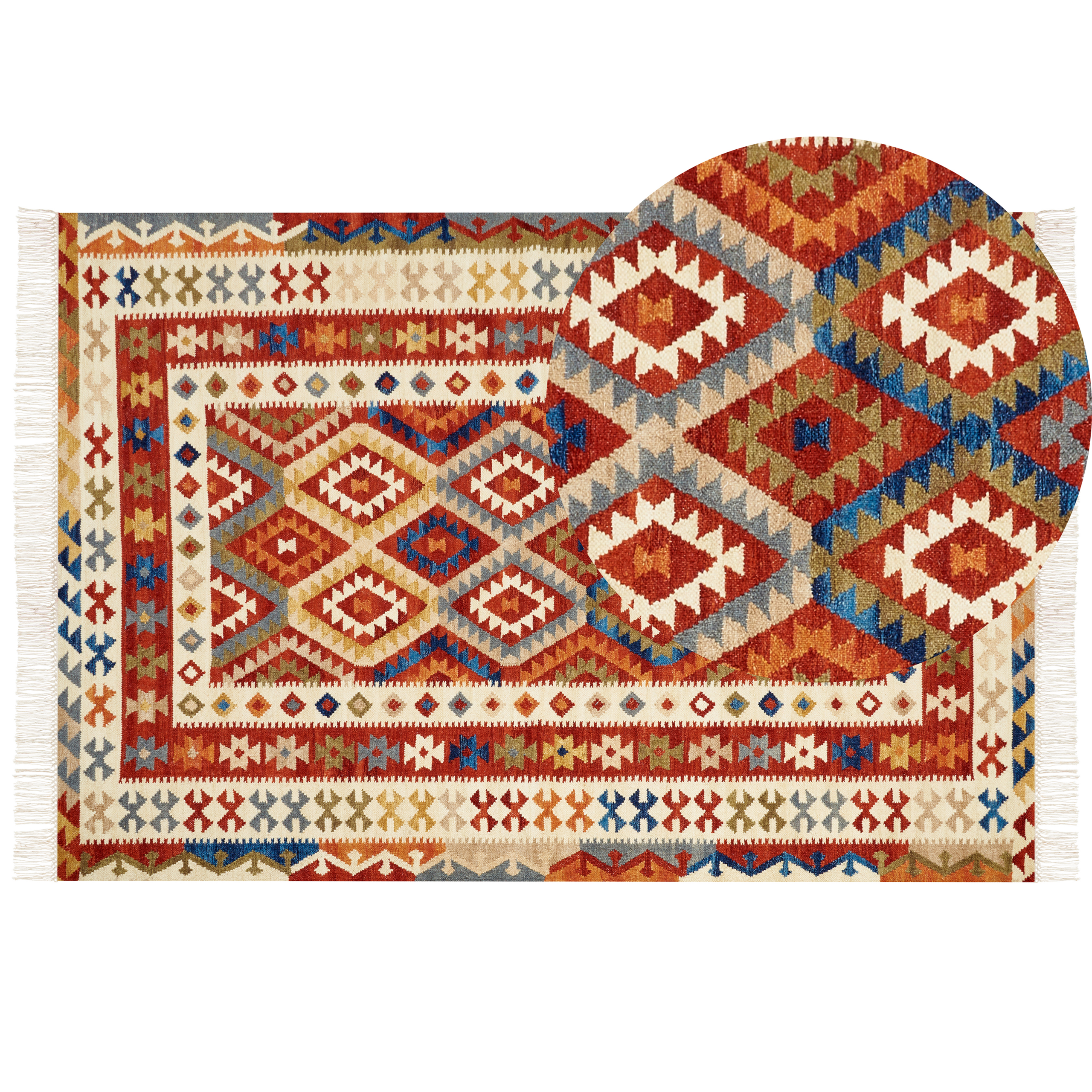 Matto OSHAKAN Monivärinen 160 x 230 cm villa Kelim-matto