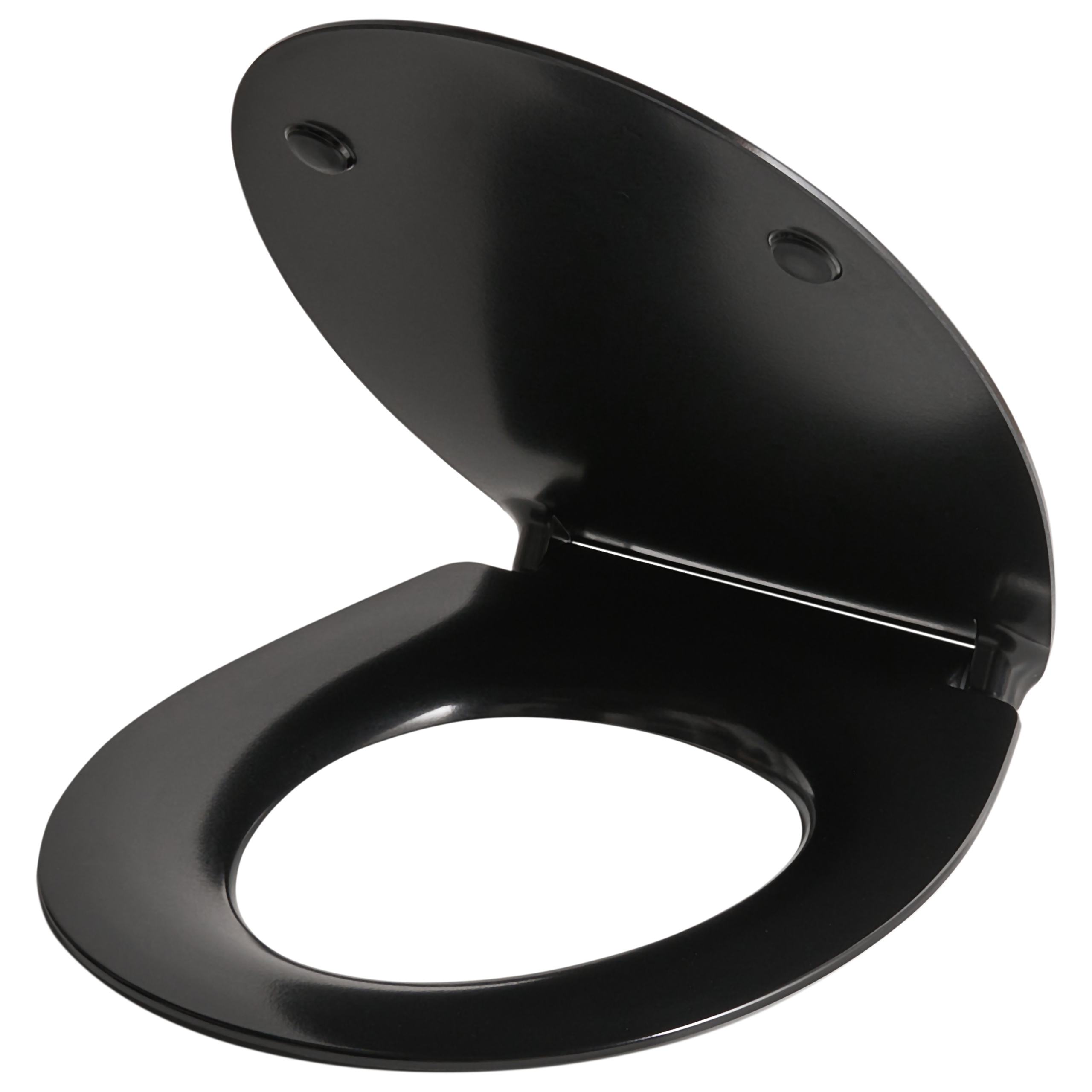 WC-istuinkansi PUTUMAYO  kapea pehmeästi sulkeutuva duroplast Musta