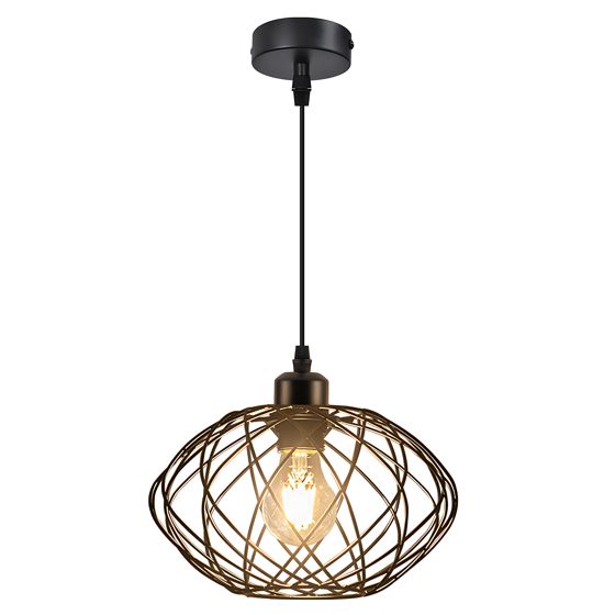 NETTLIFE - riippuvalaisin, teollinen, musta, riippuvalaisin - Vintage - metallinen riippuvalaisin, E27, retrotyylinen riippuvalaisin