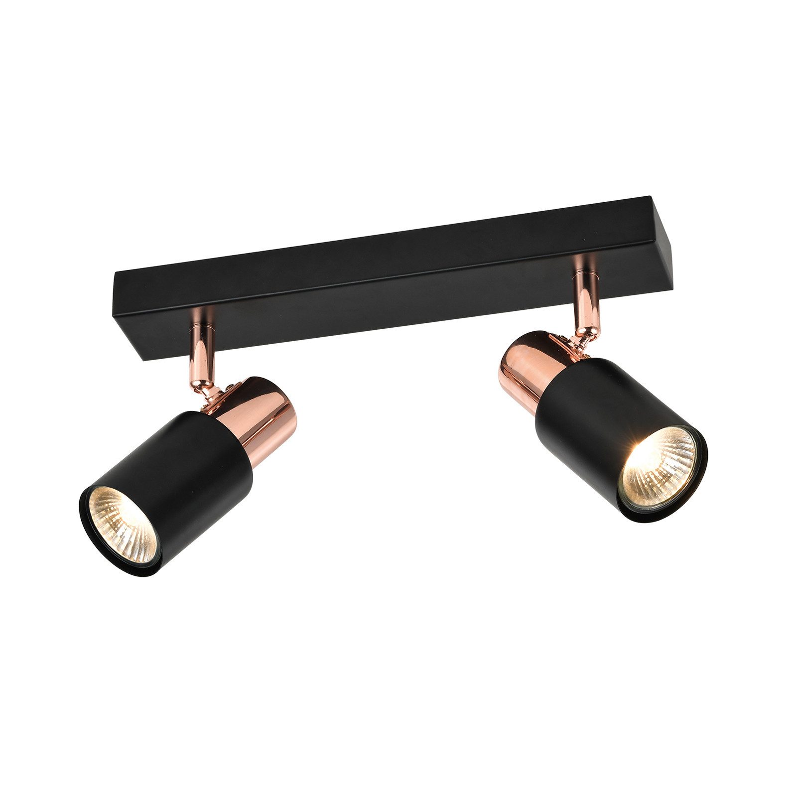 NETTLIFE musta kattokohdevalaisin GU10-2 355° kääntyvä liekki keittiönvalaisin moderni teollinen tyyli