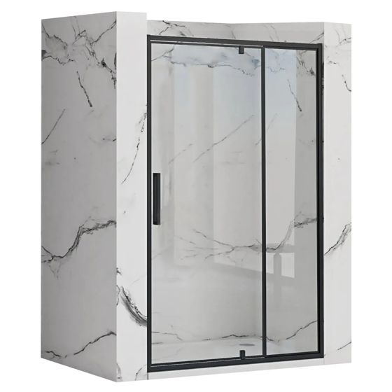 REA suihkuovi RAPID SWING 120 musta, 2, 5X120, 5X195CM