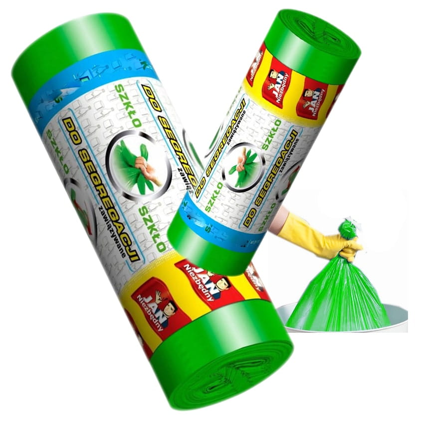 Vihreät roskapussit lasinlajitteluun 120l