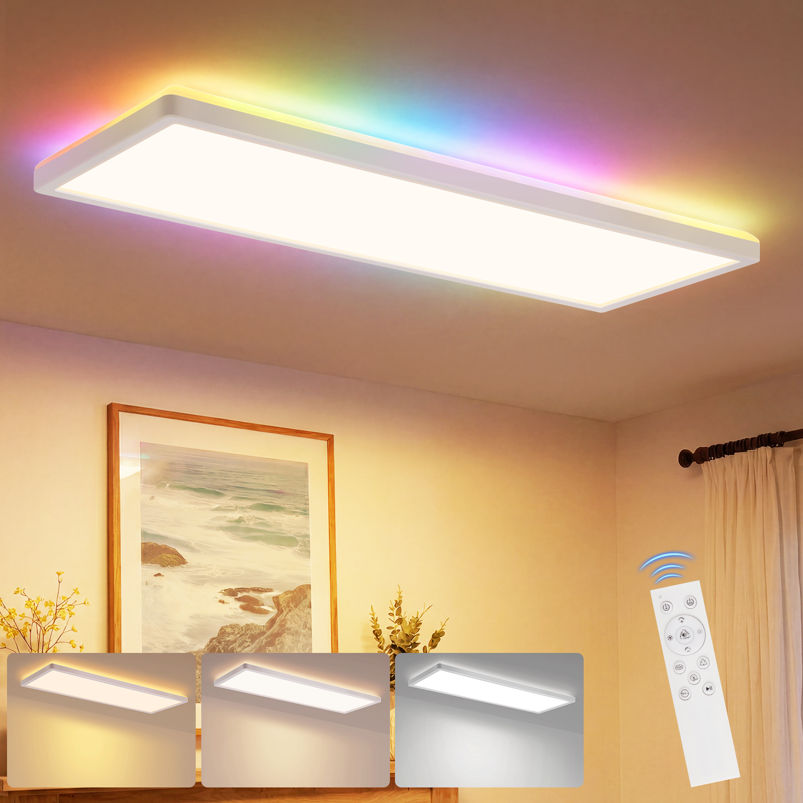 NETTLIFE LED-kattovalaisin: 58 cm, 24 W himmennettävä