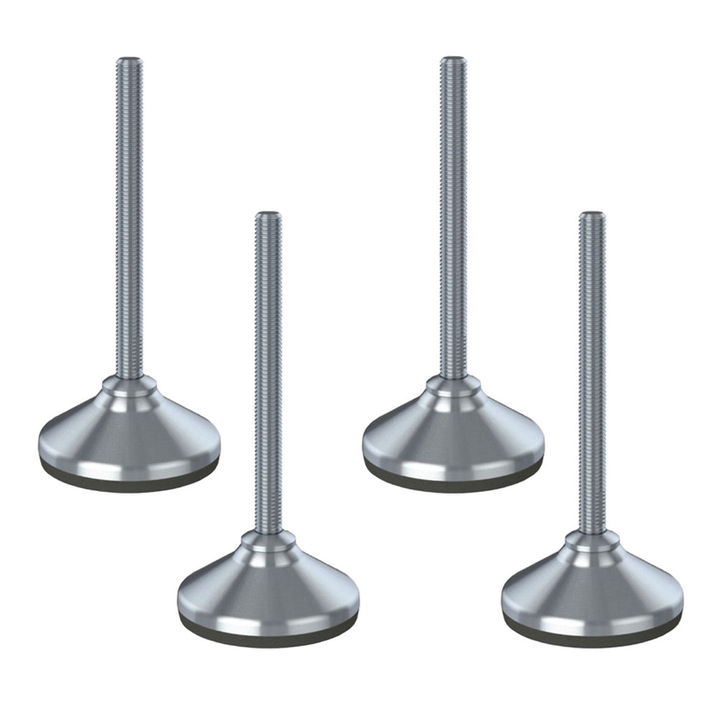 Ruostumaton tasoitusjalka 12x150x80mm pohja ja tärinänesto 1000kg-sarja, 4 kpl