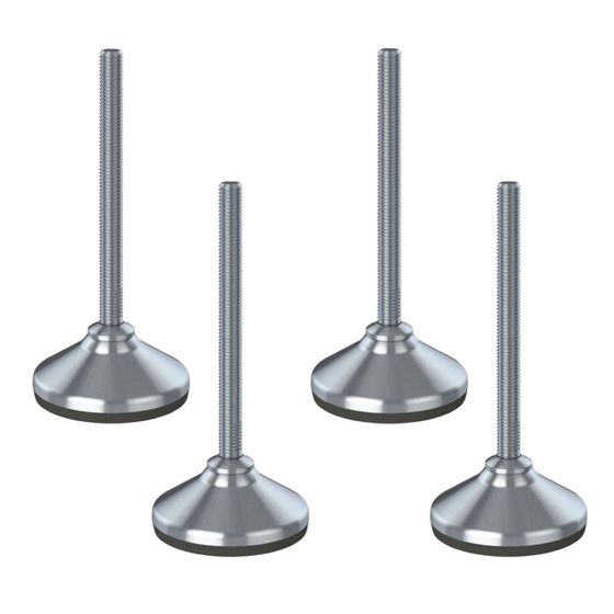 Ruostumaton tasoitusjalka 12x150x80mm pohja ja tärinänesto 1000kg-sarja, 4 kpl