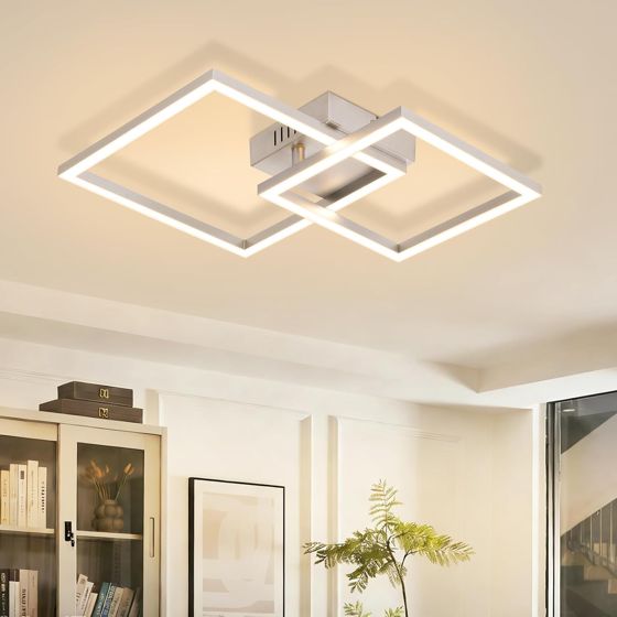 ZMH LED-kattovalaisin olohuoneeseen, moderni makuuhuoneen kattovalaisin, 20 W, 3000 K, lämmin valkoinen