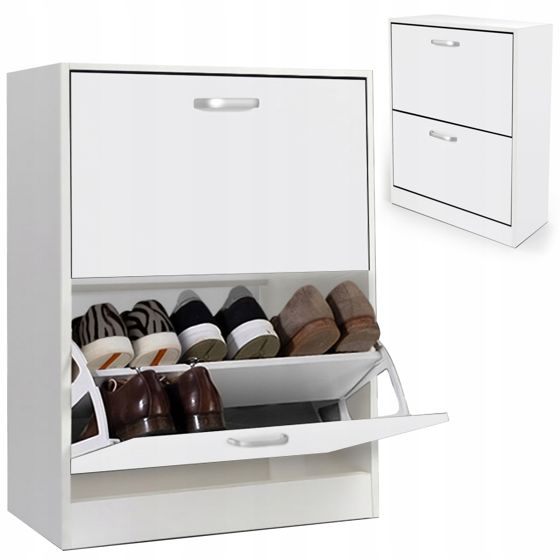 Kenkäkaappi, 2-lokeroinen hylly, KENGÄT, tilava lipasto eteiseen, HYLLY