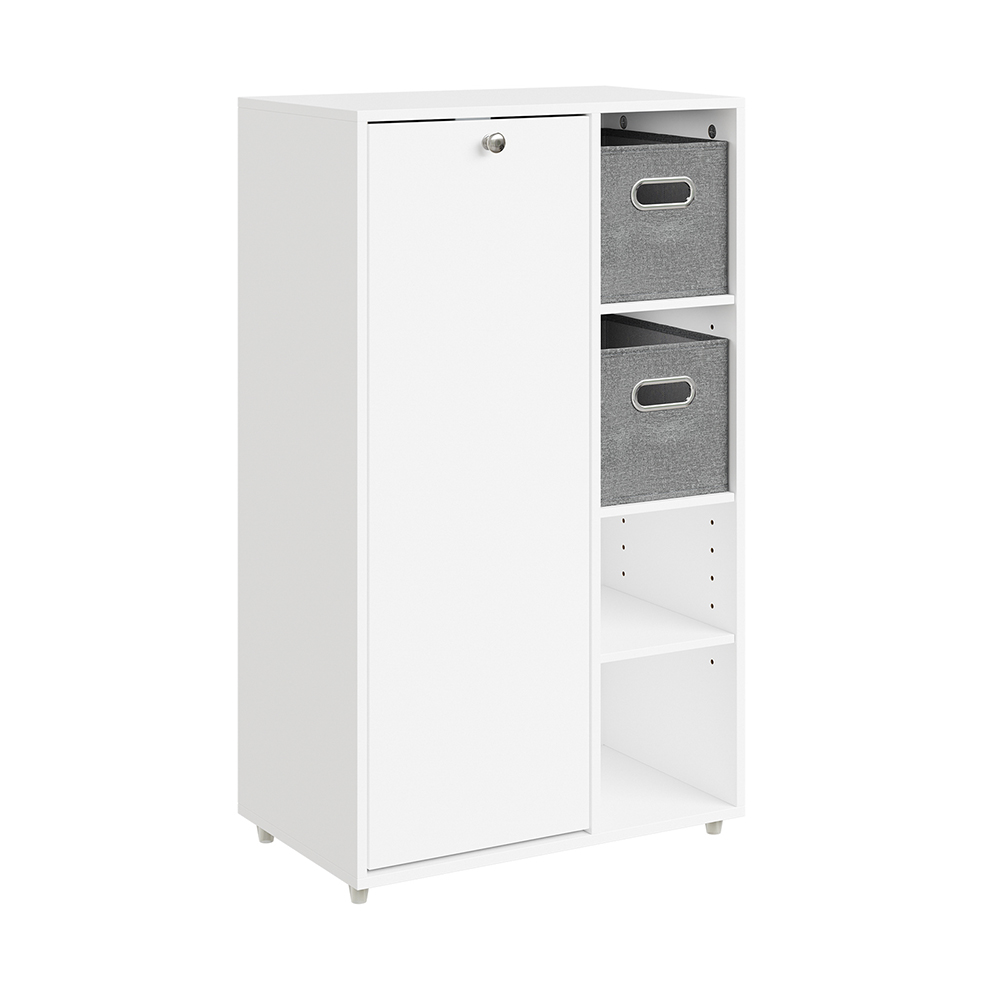 Säilytyskaappi yhdellä oven kanssa valkoinen 50.0x30.0x85.0 cm BZR218-W