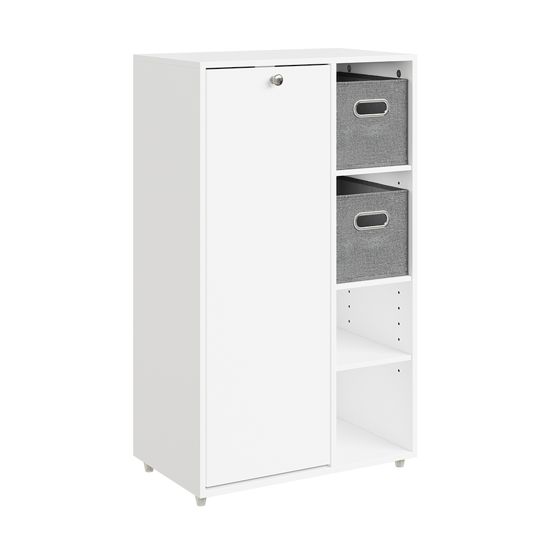 Säilytyskaappi yhdellä oven kanssa valkoinen 50.0x30.0x85.0 cm BZR218-W