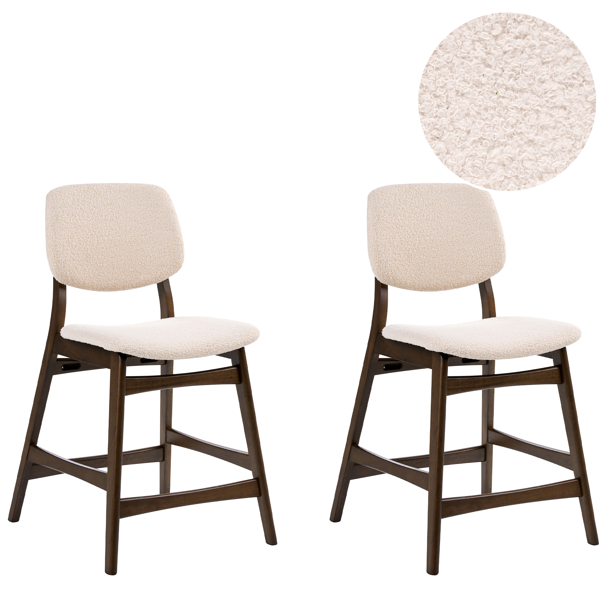 Baarituolisetti 2 kpl ELAINE Buklee Ruskea/vaaleanbeige