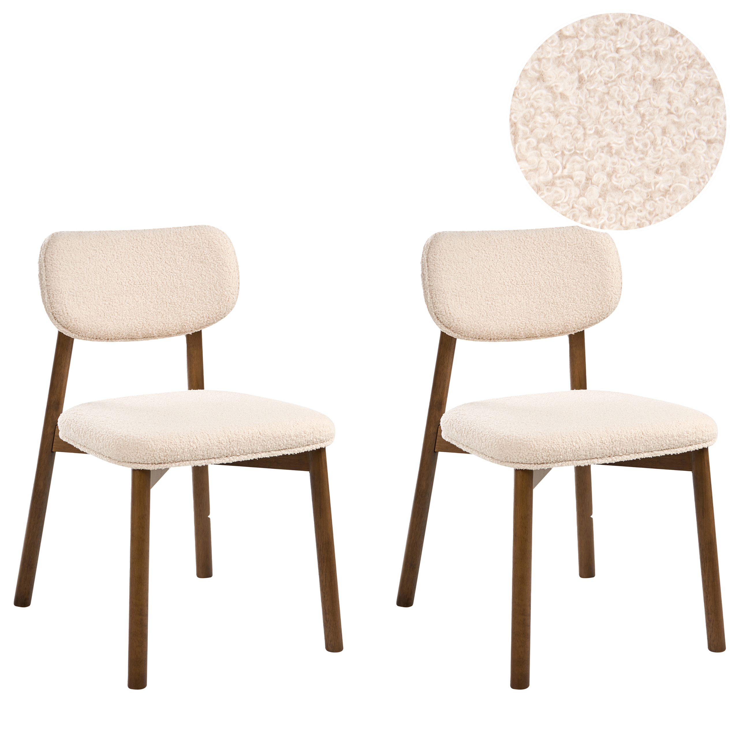 Ruokatuolisetti 2 kpl MILLS Buklee Ruskea/vaaleanbeige