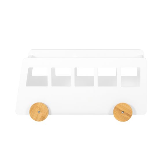 SoBuy Lasten kirjahylly KMB41-W puukuitulevyllä ja bambulla, valkoinen