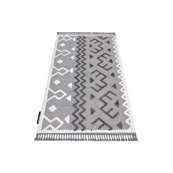 Matto MAROC P659 Aztec, etno harmaa Tupsut berbery Marokkolainen shaggy 120x170 cm