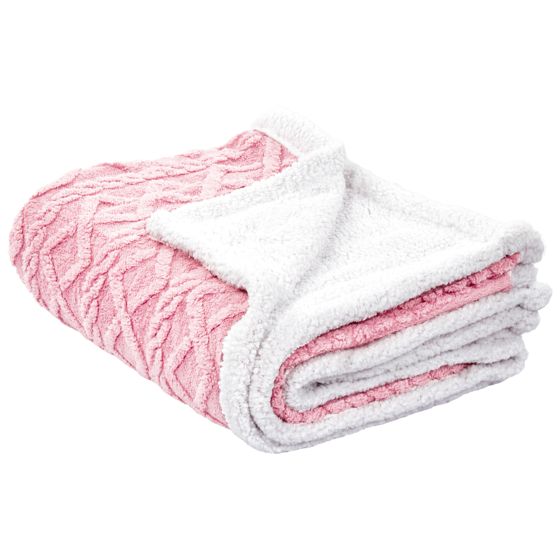 Torkkupeitto HONEYCOMB 150 x 200 cm Vaaleanpunainen