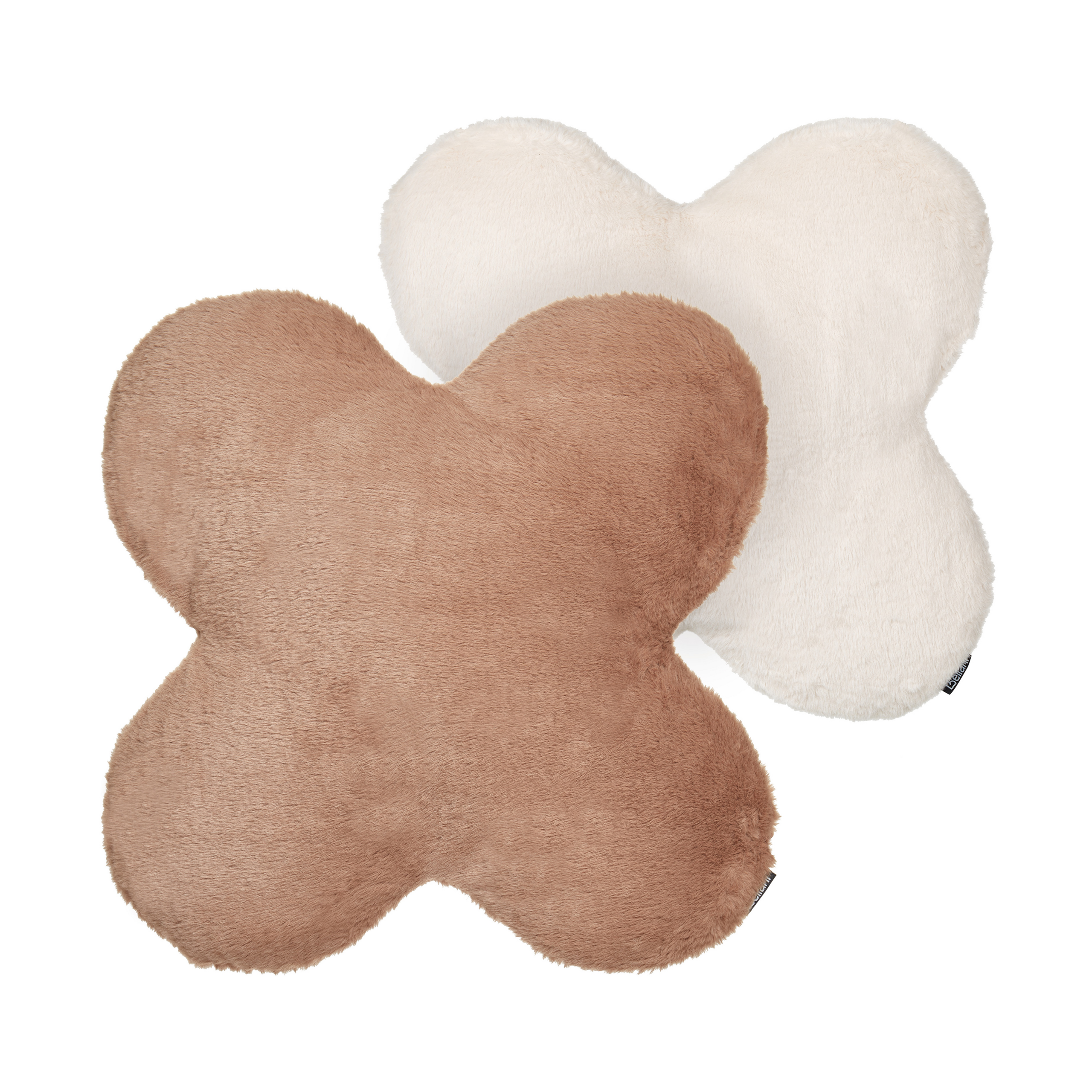 Koristetyynysetti 2 kpl ACHILLEA keinoturkis 54 x 54 cm Beige Hillitty