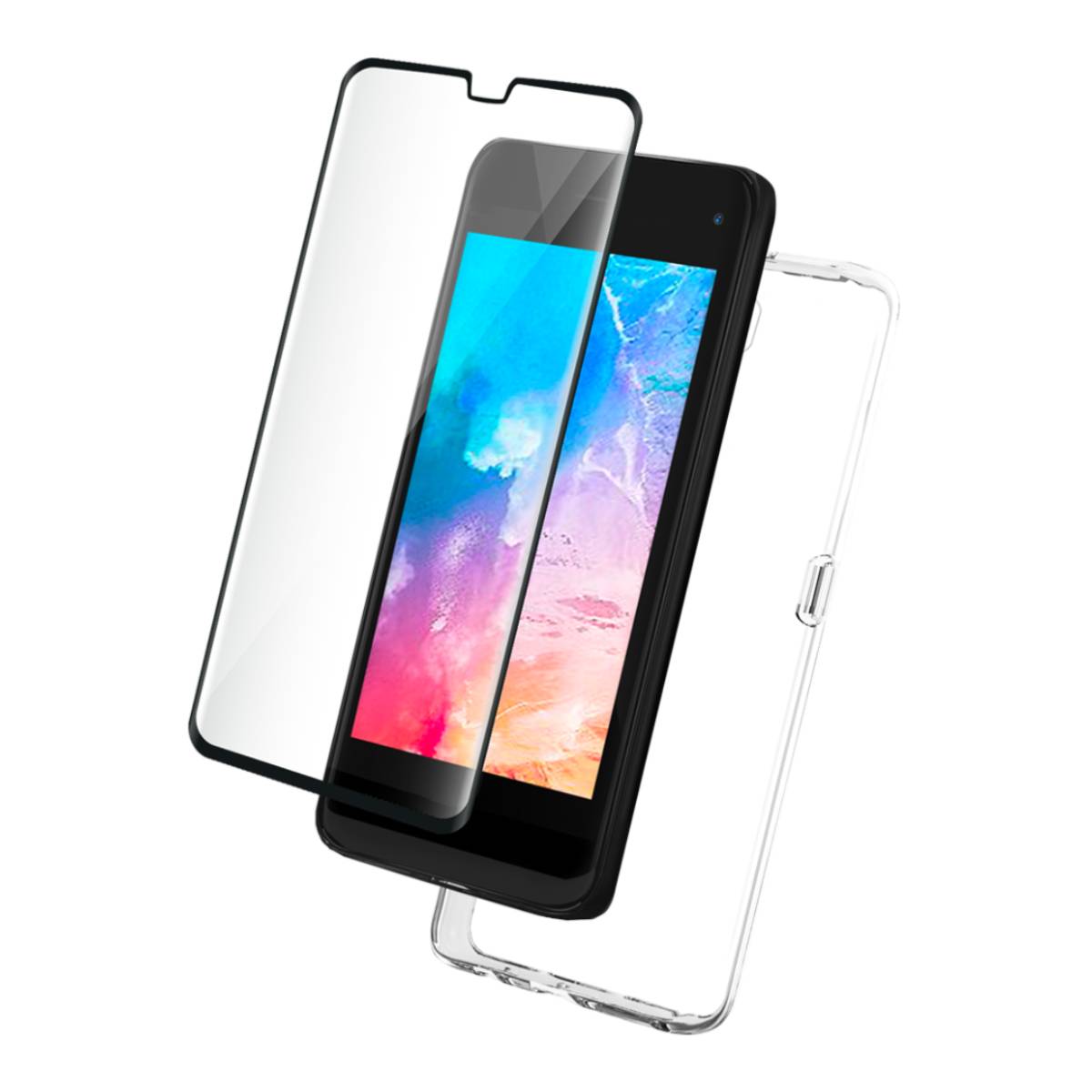 Joustava Suojakuori + Lasi Paketti Logicom Five:lle