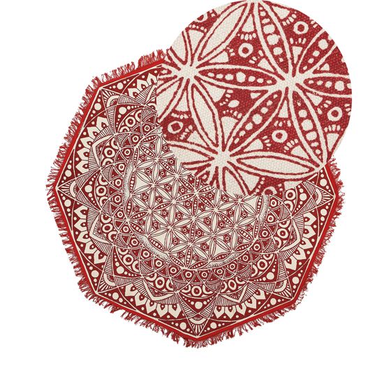 Matto MEZITILI Punainen ø 120 cm puuvilla